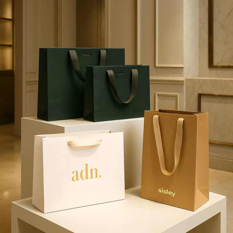 sac manuel kraft personnalisé luxe