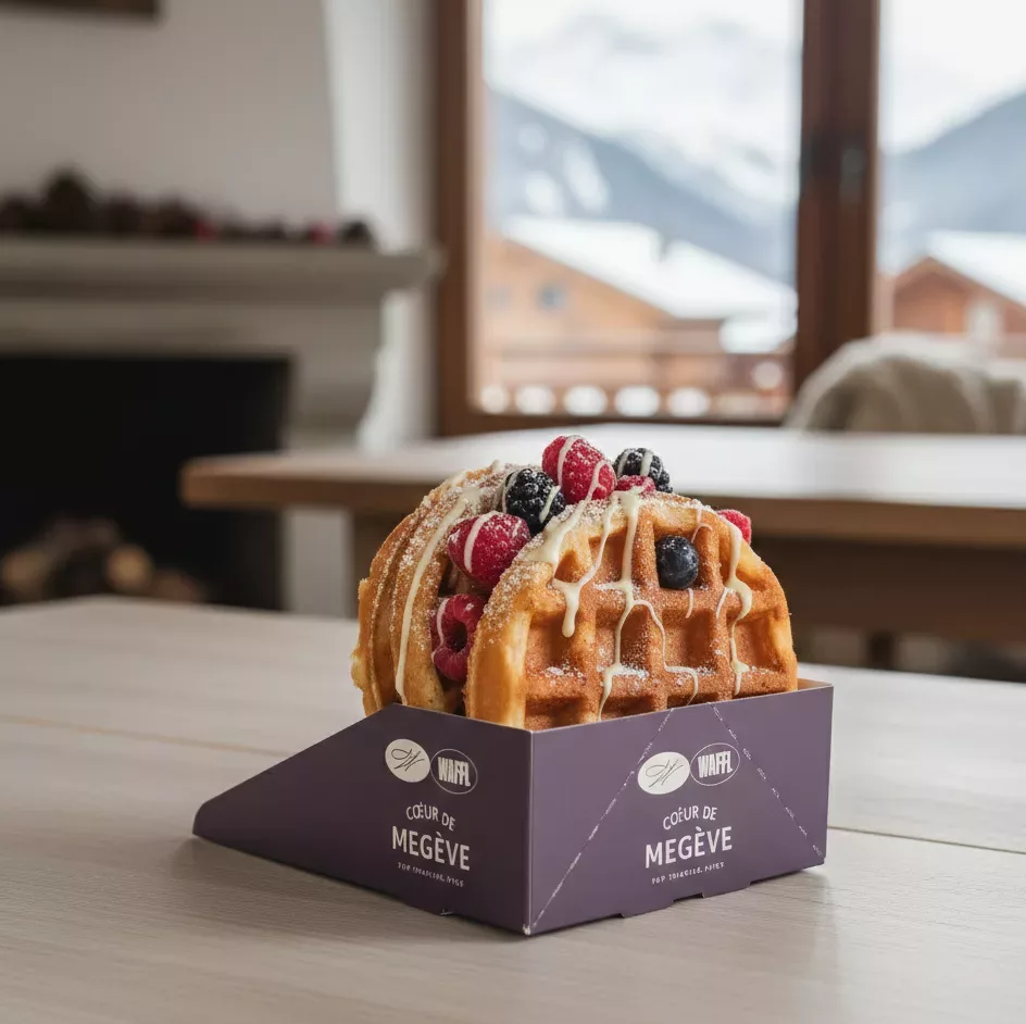 Etui à gaufre WAFFL & Coeur de megeve en carton
